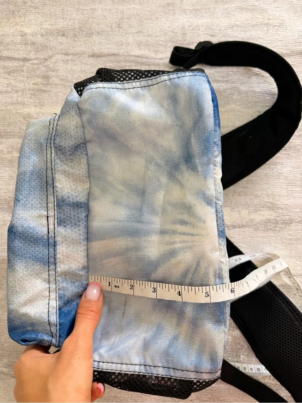 Capybara Print Blue Tie-Dye Backpack